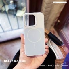 Ốp iPhone 12/12 Pro dẻo candy vuông giả magsafe