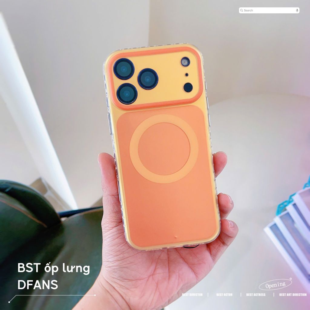 [C] **Ốp iPhone 17 Pro Max DFANS nhám màu magsafe BVC