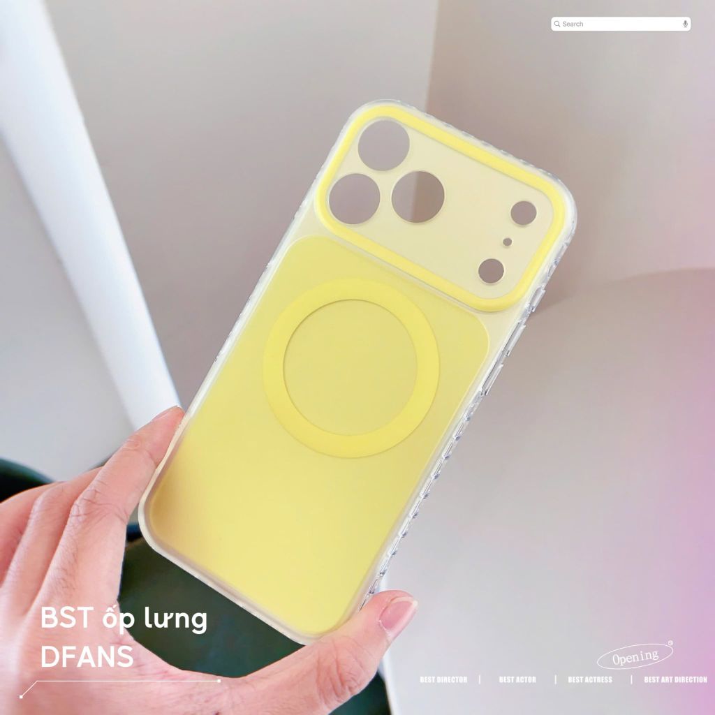 [C] **Ốp iPhone 17 Pro Max DFANS nhám màu magsafe BVC