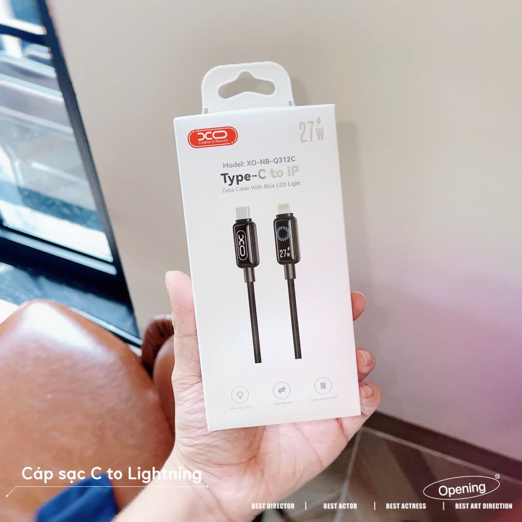 [C] Cáp Type C to Lightning XO Q312C 27W 1m