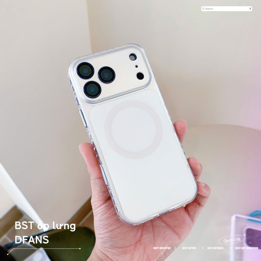 [C] **Ốp iPhone 17 Pro Max DFANS nhám màu magsafe BVC