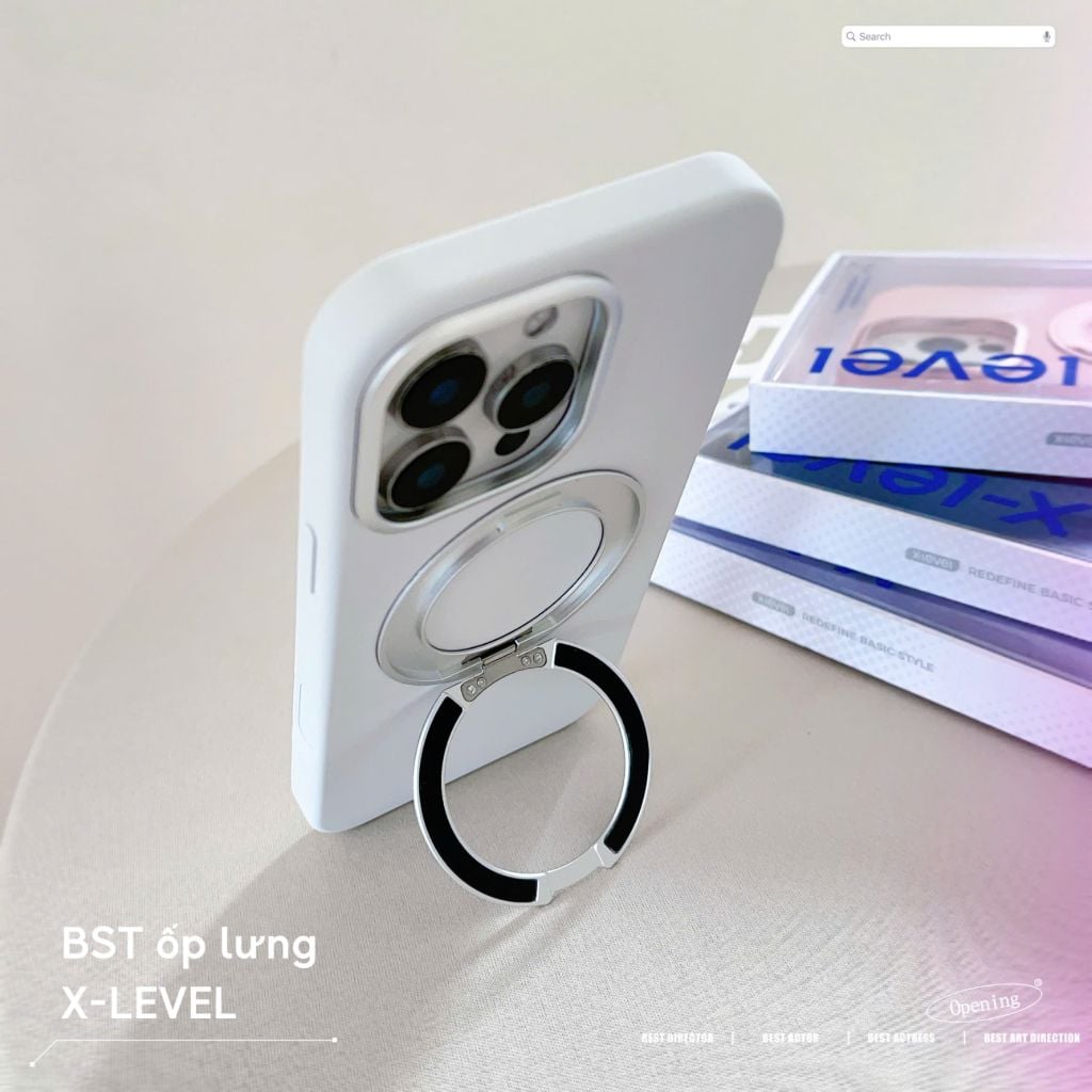 [C] ** Ốp iPhone 16 Pro Max X-Level Macaron Silicon kệ xoay magsafe