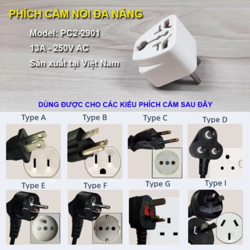 ** Phích chuyển đa năng 2 ra 3 PC2-2901