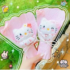 ** Bó hoa mặt gấu Kitty nhỏ cốt giấy vân đá