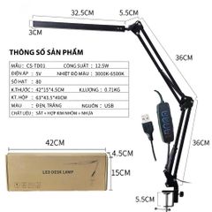 Đèn led kẹp thành bàn 12W
