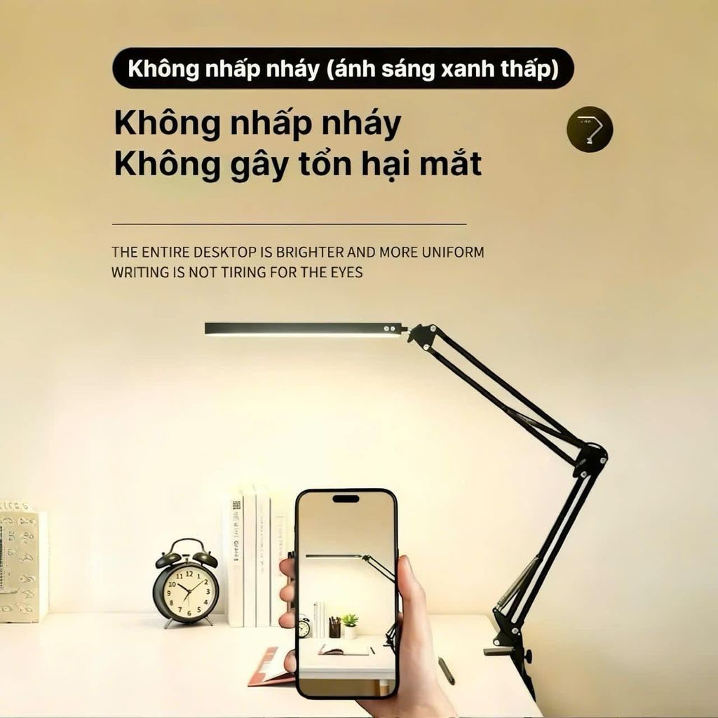 Đèn led kẹp thành bàn 12W