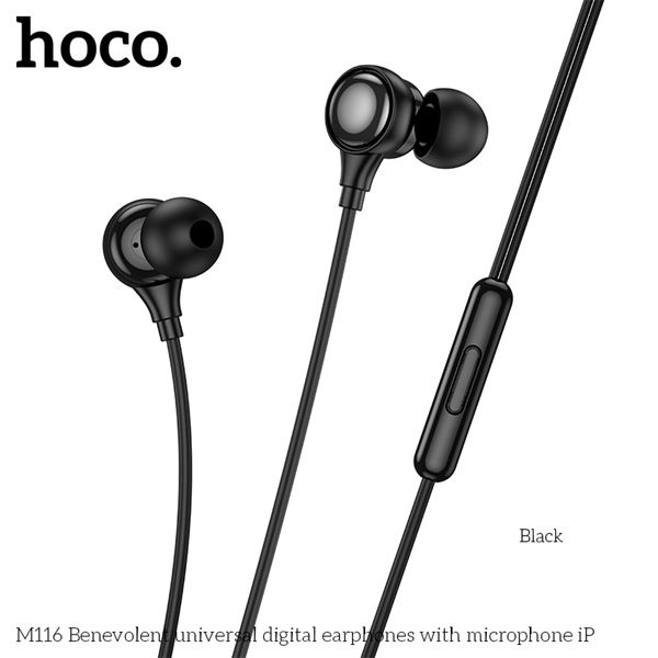[C] Tai nghe dây hoco M116 cổng Lightning