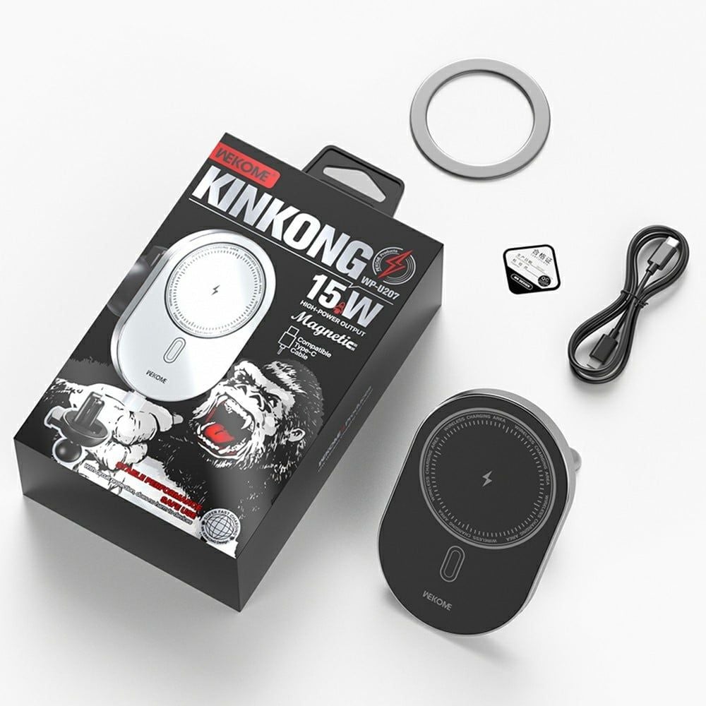 Giá đỡ xe hơi + sạc không dây Wekome U207 15W