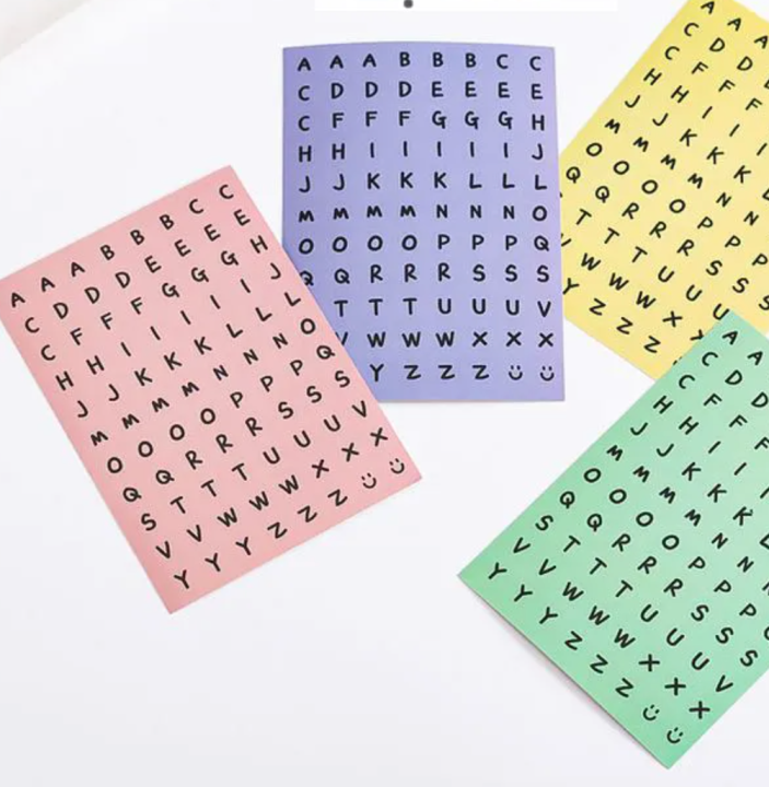 ** Set sticker chữ cái