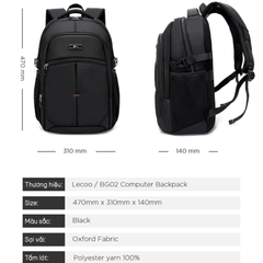 ** Balo Laptop Lecoo BG02