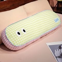 ** Gối ôm sọc caro hồng/xanh lá 120CM