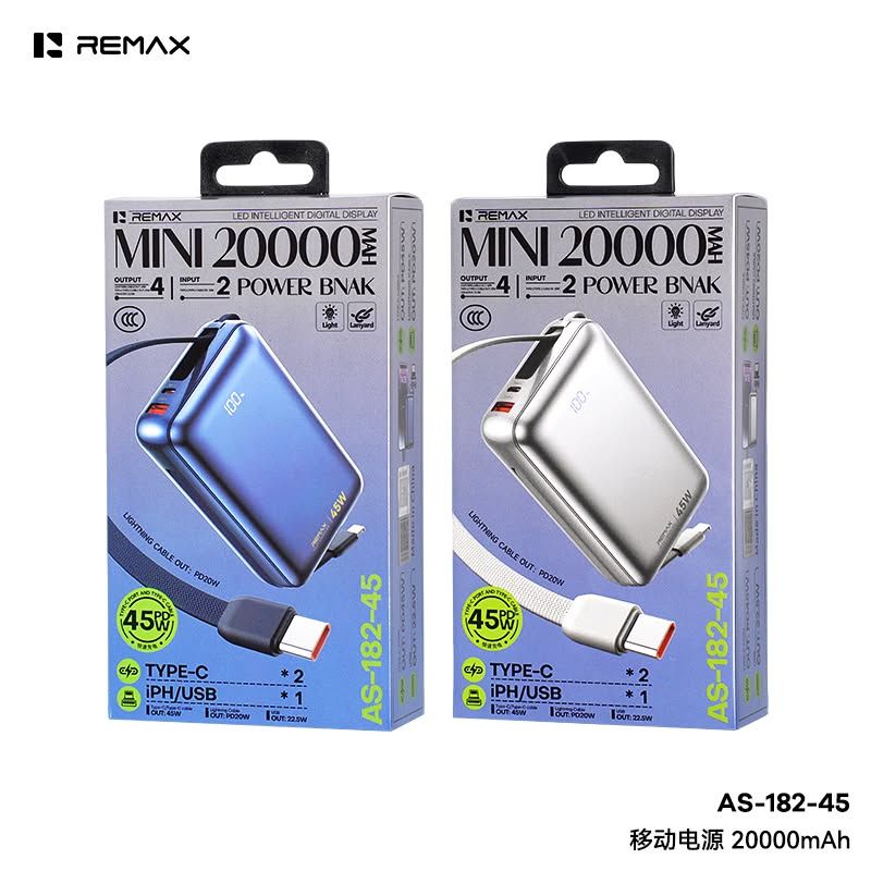[C] Pin dự phòng Remax AS182-45 20.000mAh 45W