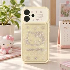 ** Ốp iPhone 16 6.1 ánh xà cừ Kitty bạc