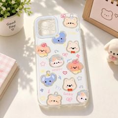 Ốp iPhone 12 6.1 dẻo nhám cún/mèo/voi cute