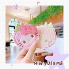 ** Miếng dán tóc mái dâu tây kitty đỏ/hồng