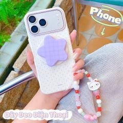 ** Dây đeo điện thoại chuỗi hạt ngôi sao Kitty mix dâu tây