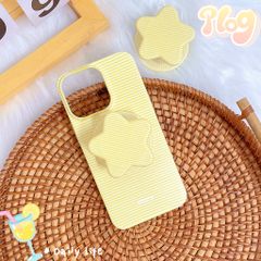 ** Ốp iPhone 16 Pro Max lưng cứng viền cứng magsafe sọc ngang kèm pop sao