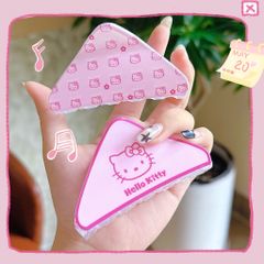 ** Kẹp càng cua tam giác in kitty hồng