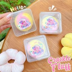 ** Squishy bánh Donut hồng/vàng kèm hộp thơm