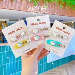 ** Set 2 kẹp xẻng đính charm kitty