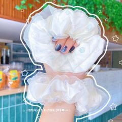 ** Scrunchies kitty nhiều màu voan lớp ngoài