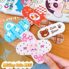 ** Set 2 dán mái chéo gấu/hoa/thỏ/táo (chữ X)