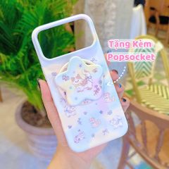 ** Ốp iPhone 17 Pro Max lưng cứng magsafe vàng xanh nhiều mèo kèm pop in mèo