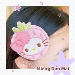 ** Miếng dán tóc mái dâu tây kitty đỏ/hồng