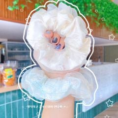 ** Scrunchies kitty nhiều màu voan lớp ngoài