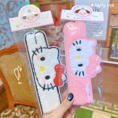** Dán mái dài lông nỉ kitty hồng/trắng có tag