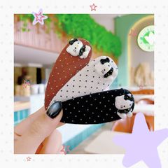 ** Set 2 kẹp tách chấm bi charm kitty đen