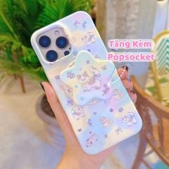 ** Ốp iPhone 15 Pro Max lưng cứng magsafe vàng xanh nhiều mèo kèm pop in mèo