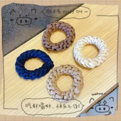 ** Cột tóc sợi to đen/nâu/be