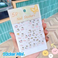 ** Sticker trang trí 5D Kitty/nơ