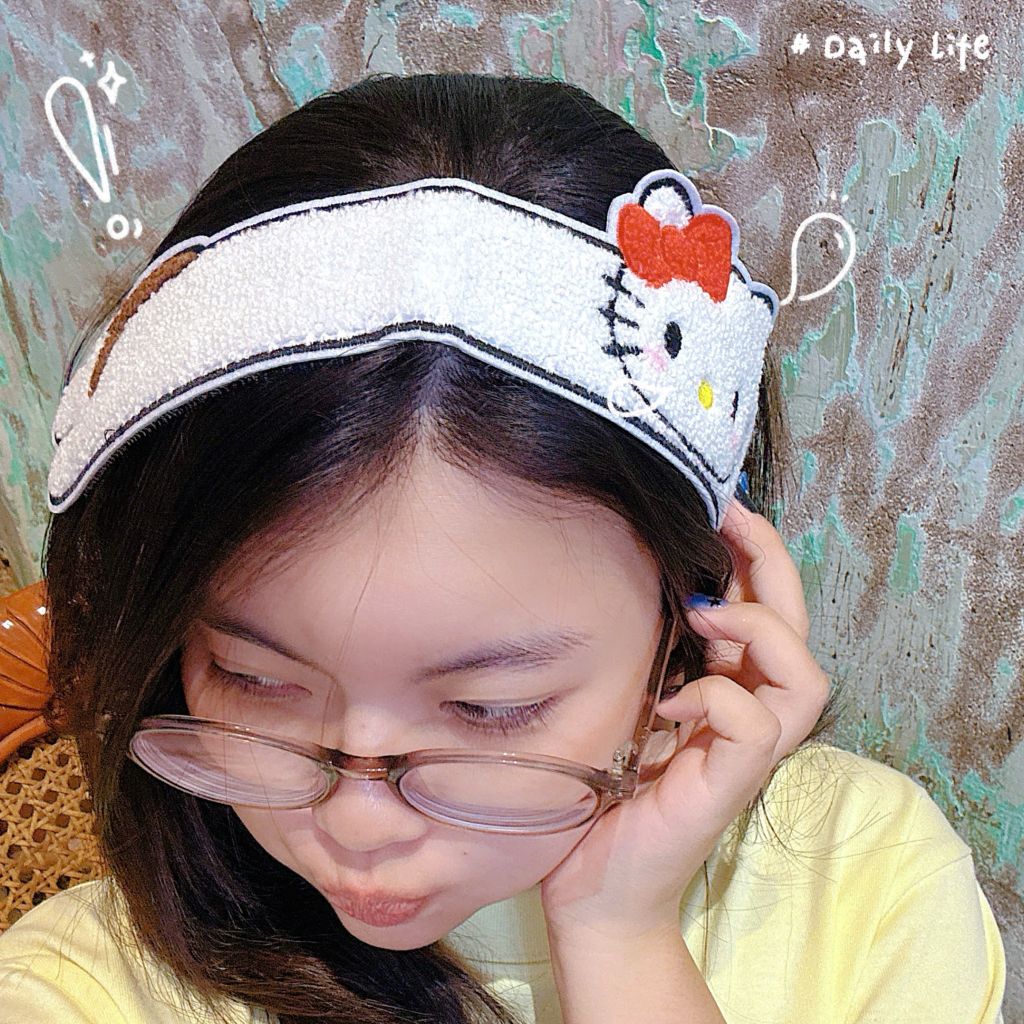 ** Dán mái dài lông nỉ kitty hồng/trắng có tag