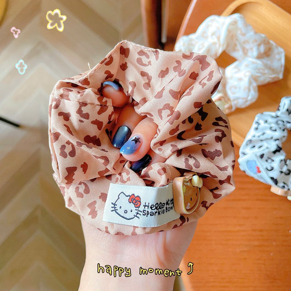 ** Scrunchies da beo màu nâu/xám/be