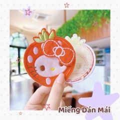 ** Miếng dán tóc mái dâu tây kitty đỏ/hồng