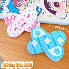 ** Set 2 dán mái chéo gấu/hoa/thỏ/táo (chữ X)