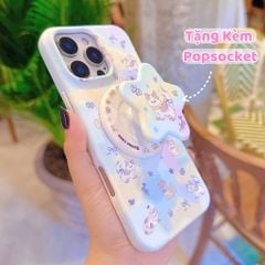 ** Ốp iPhone 15 Pro Max lưng cứng magsafe vàng xanh nhiều mèo kèm pop in mèo