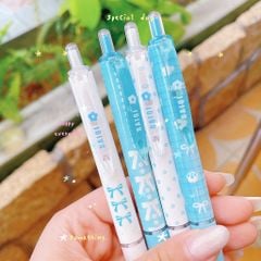** Bút bi hoa/nơ nhí tone XD/trắng (mực đen)
