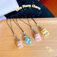 ** Dây đeo điện thoại heo má hồng cute nhiều màu
