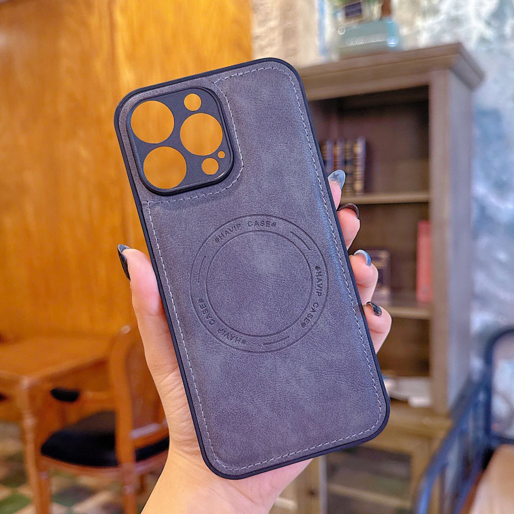 ** Ốp iPhone 11 Pro Max giả da may viền Havip case