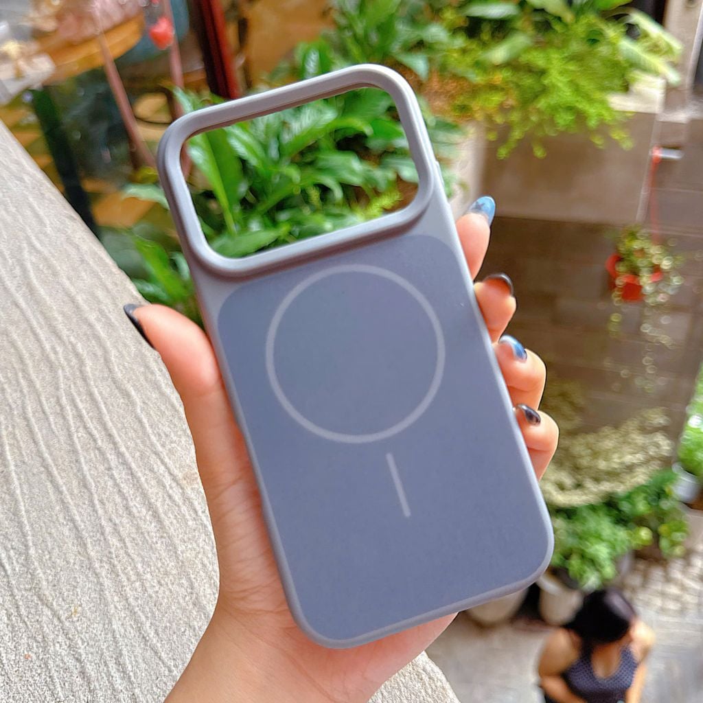 Ốp iPhone 17 Pro Max dẻo candy vuông giả magsafe