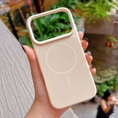 Ốp iPhone 17 Pro dẻo candy vuông giả magsafe