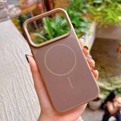 Ốp iPhone 17 Pro dẻo candy vuông giả magsafe