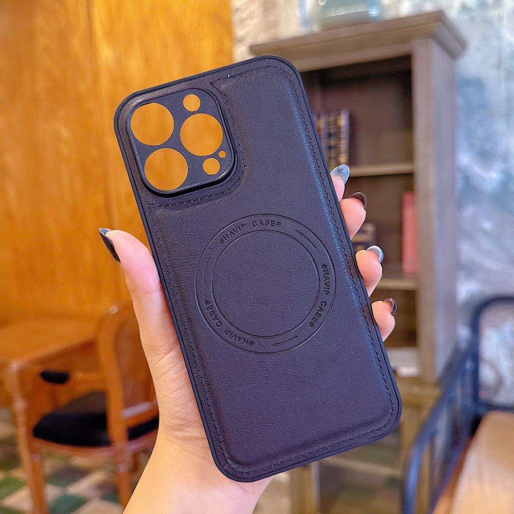 ** Ốp iPhone 15 Pro Max giả da may viền Havip case