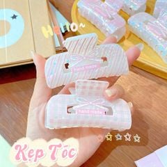 ** Kẹp càng cua xà cừ thạch Nơ hình vuông Bầu