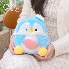 ** GẤU BÔNG CHIM CÁNH CỤT XANH ÔM BÓNG 25CM