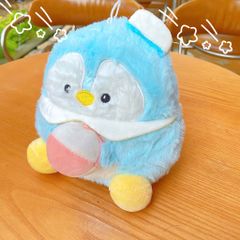 ** GẤU BÔNG CHIM CÁNH CỤT XANH ÔM BÓNG 25CM
