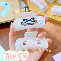 ** Kẹp càng cua xà cừ thạch Nơ hình vuông Bầu